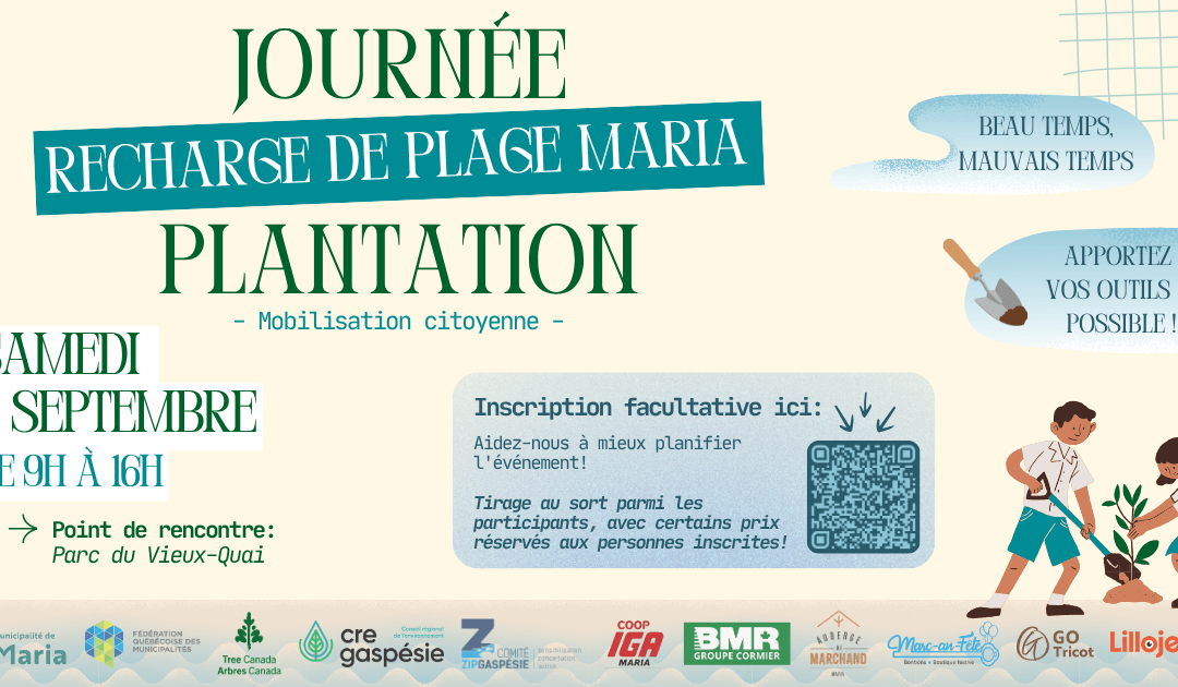 Appel à bénévoles samedi 5 septembre – Mobilisation citoyenne pour la végétalisation de la recharge de plage de Maria