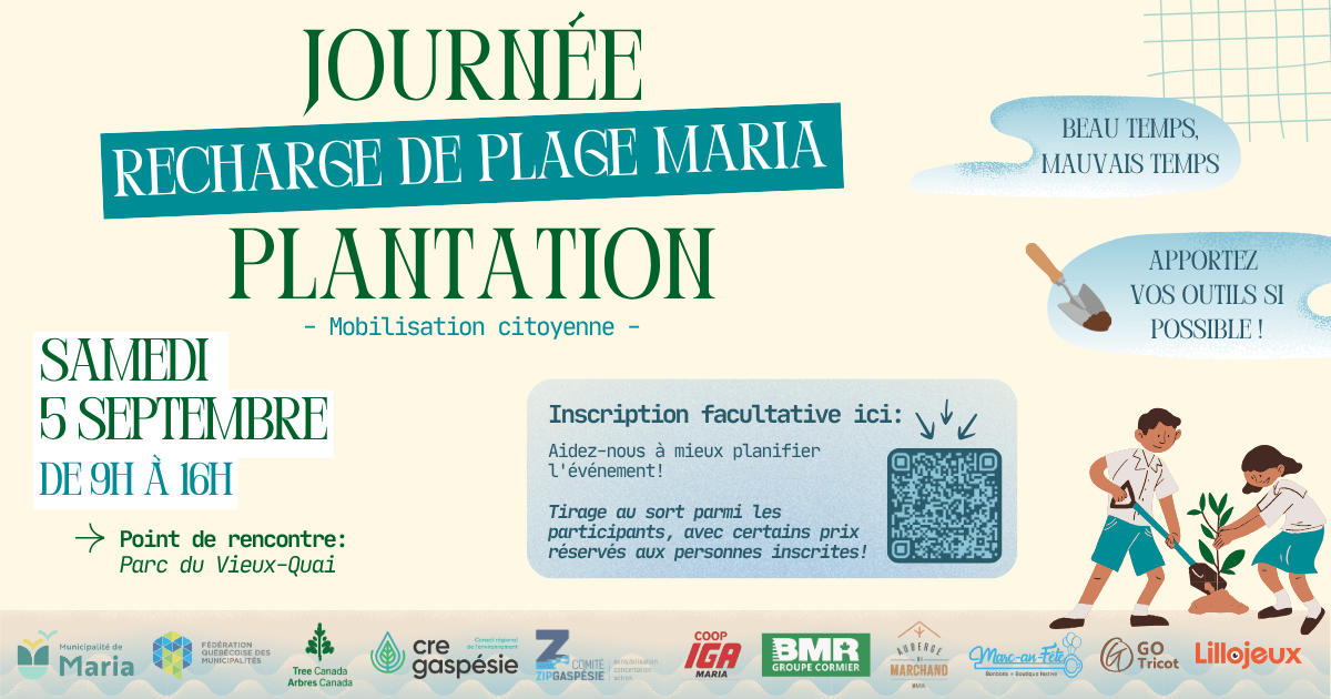Appel à bénévoles samedi 5 septembre – Mobilisation citoyenne pour la végétalisation de la recharge de plage de Maria